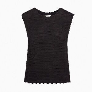 Aritzia Wilfred Peek Black Knit Tank Top